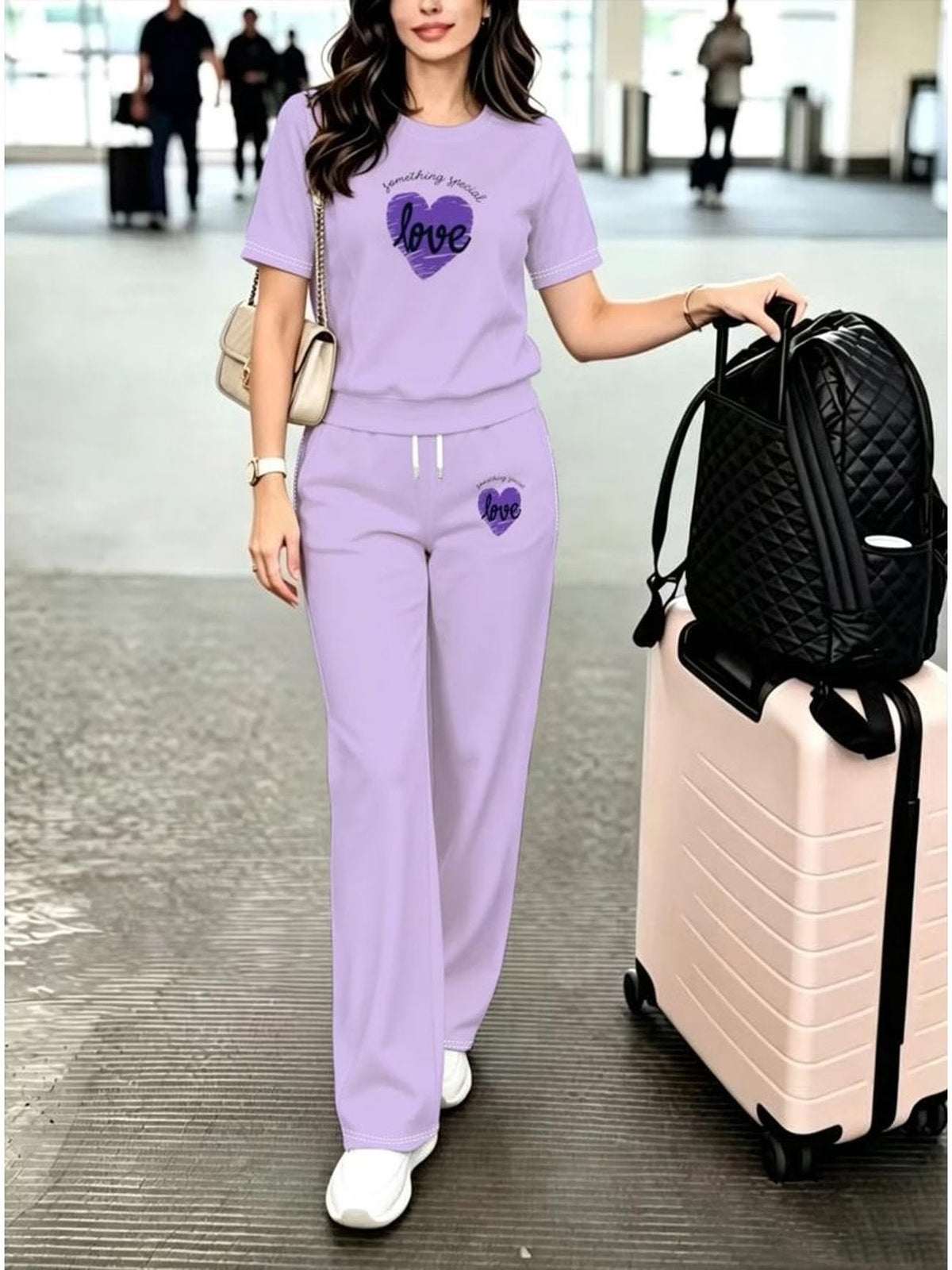 Striped Luxe 2-Piece Women’s Pantsuit Set