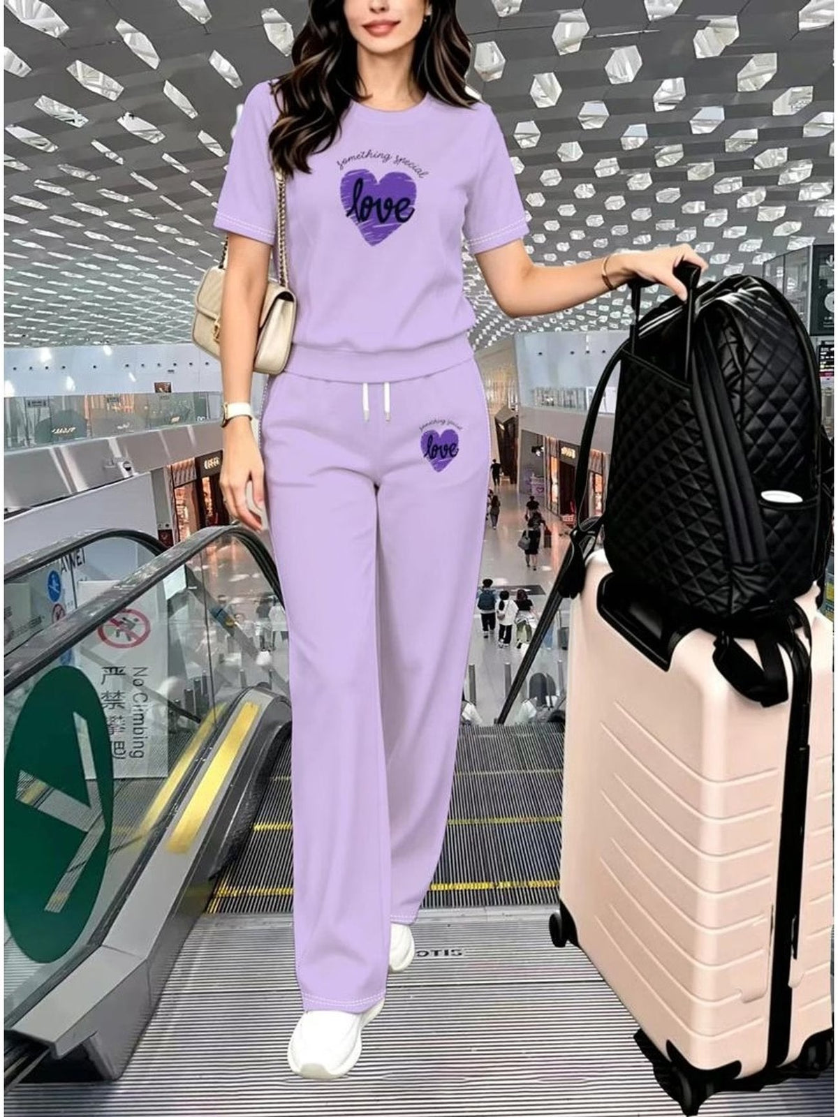 Striped Luxe 2-Piece Women’s Pantsuit Set