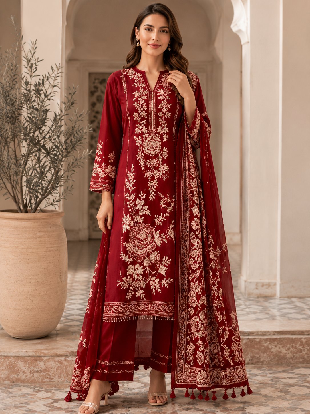 Zehra Luxe Floral Embroidery Set