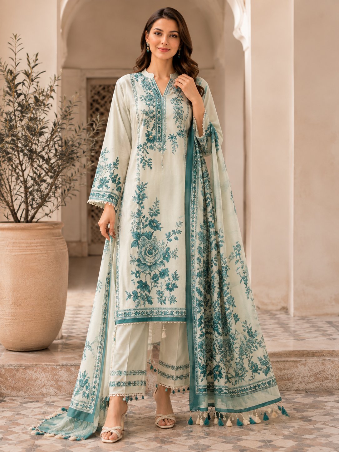 Zehra Luxe Floral Embroidery Set