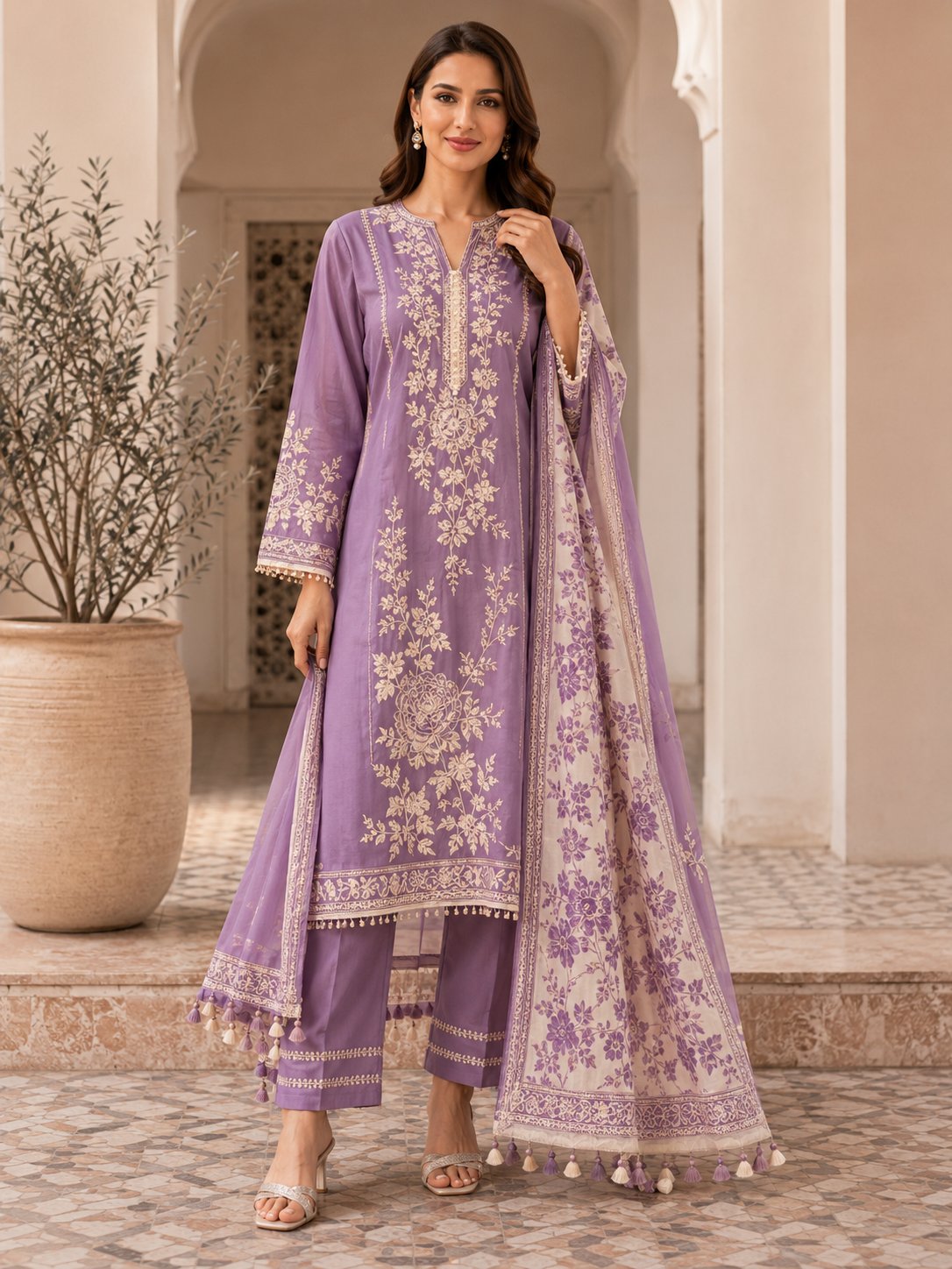 Zehra Luxe Floral Embroidery Set