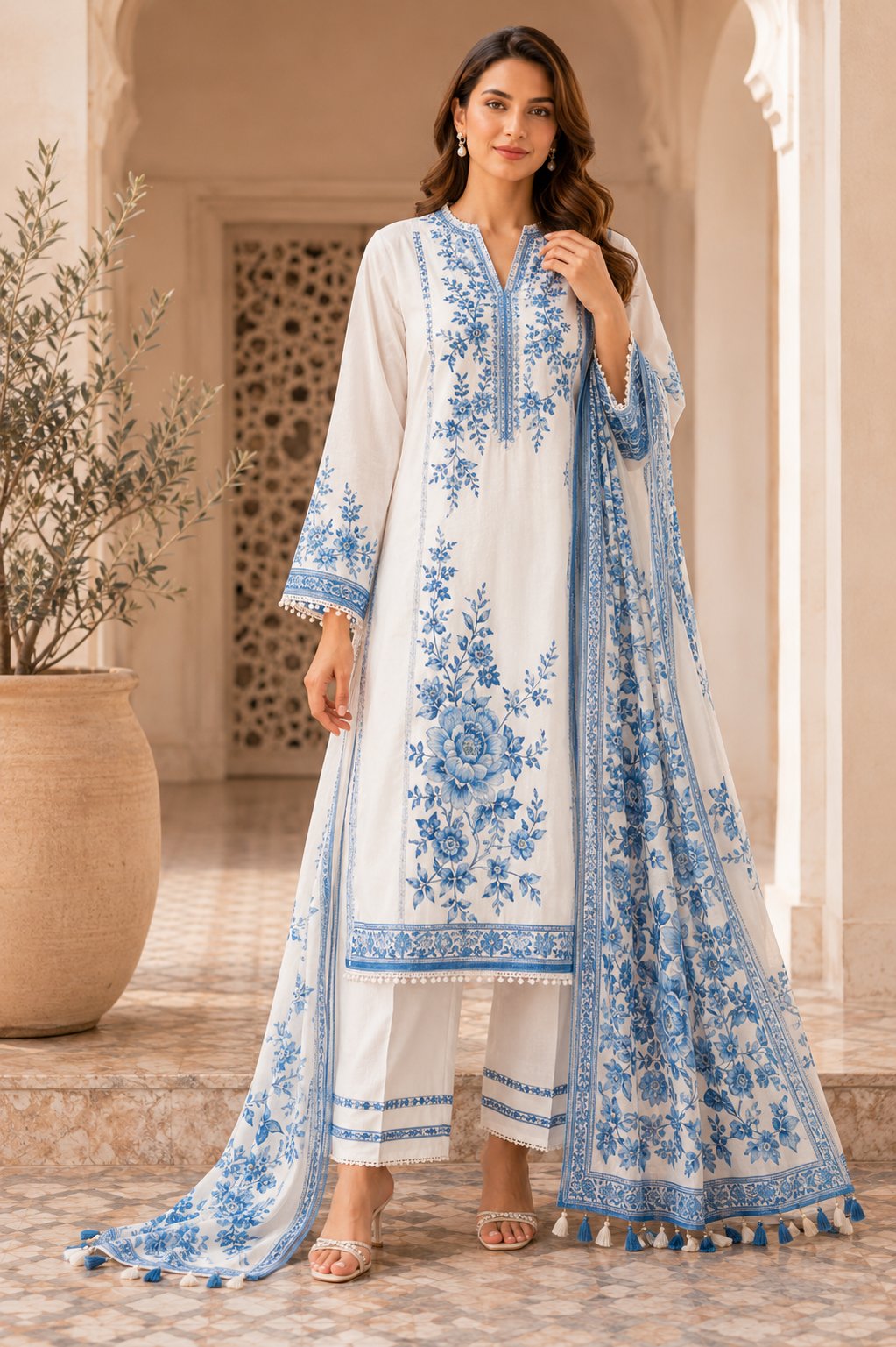 Zehra Luxe Floral Embroidery Set