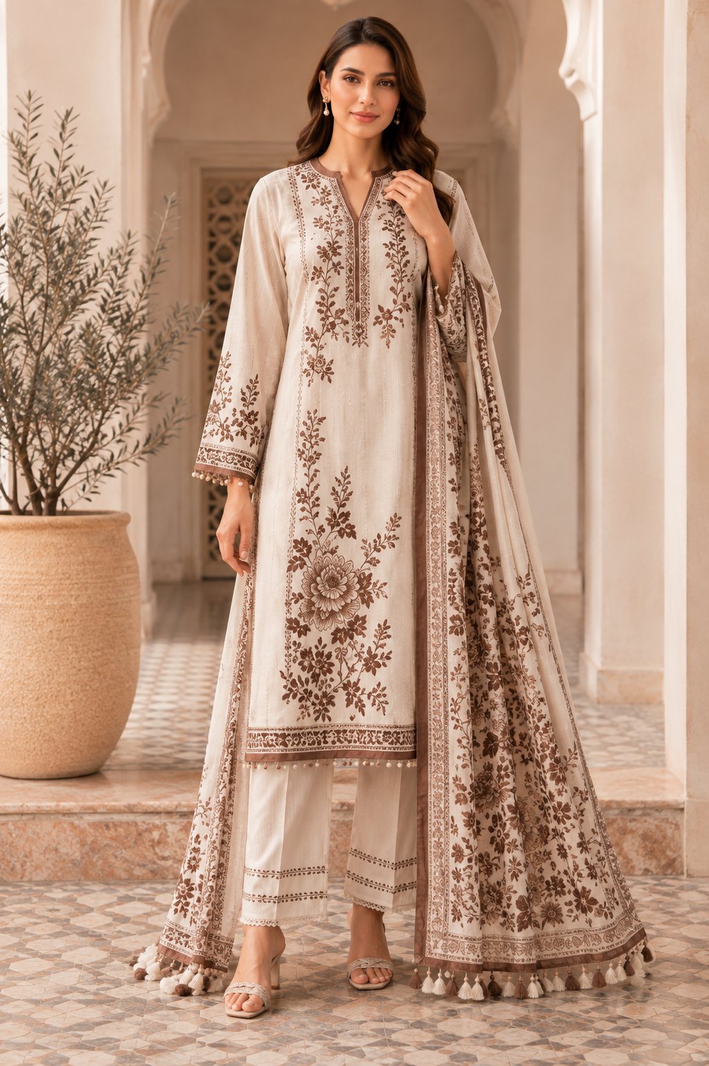 Zehra Luxe Floral Embroidery Set