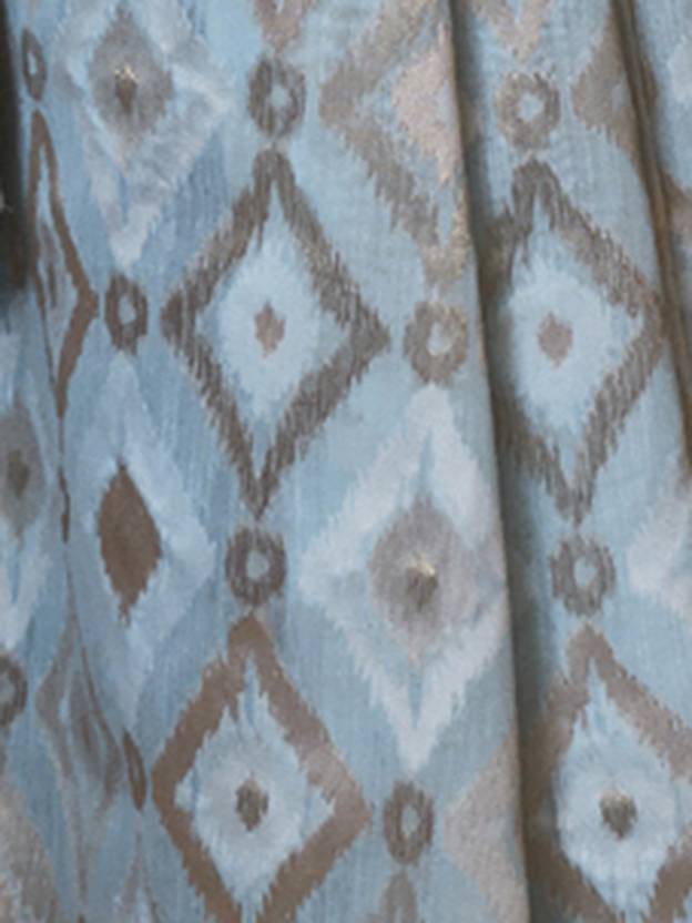 Dusty Blue Traditional Linen Banarasi Saree with Unstitched Blouse Piece
