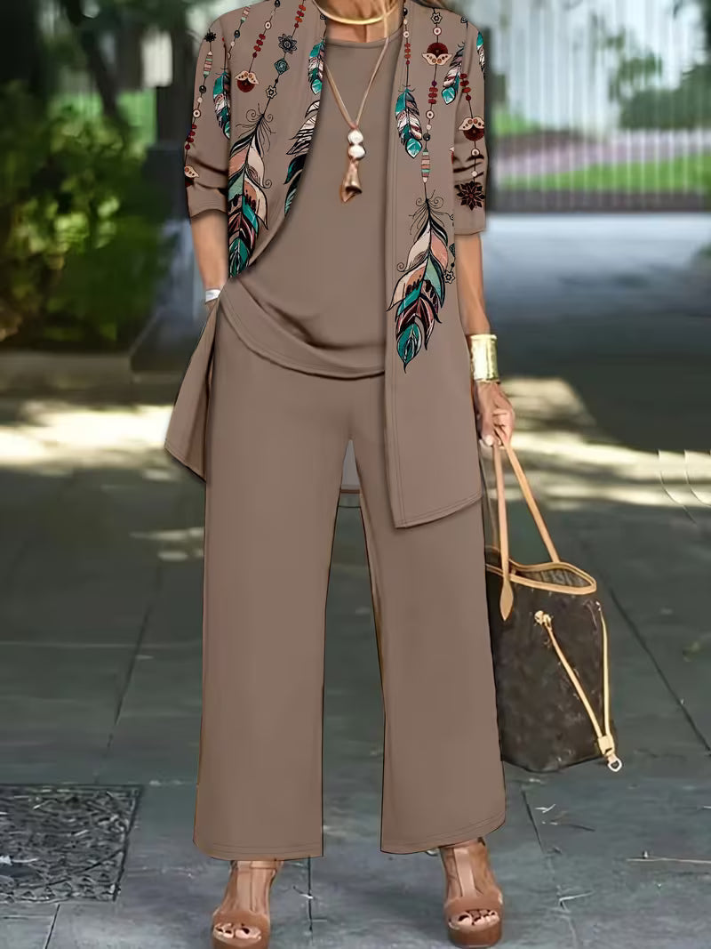 Women’s 3pcs Cardigan, Vest & Pants Fashion Set