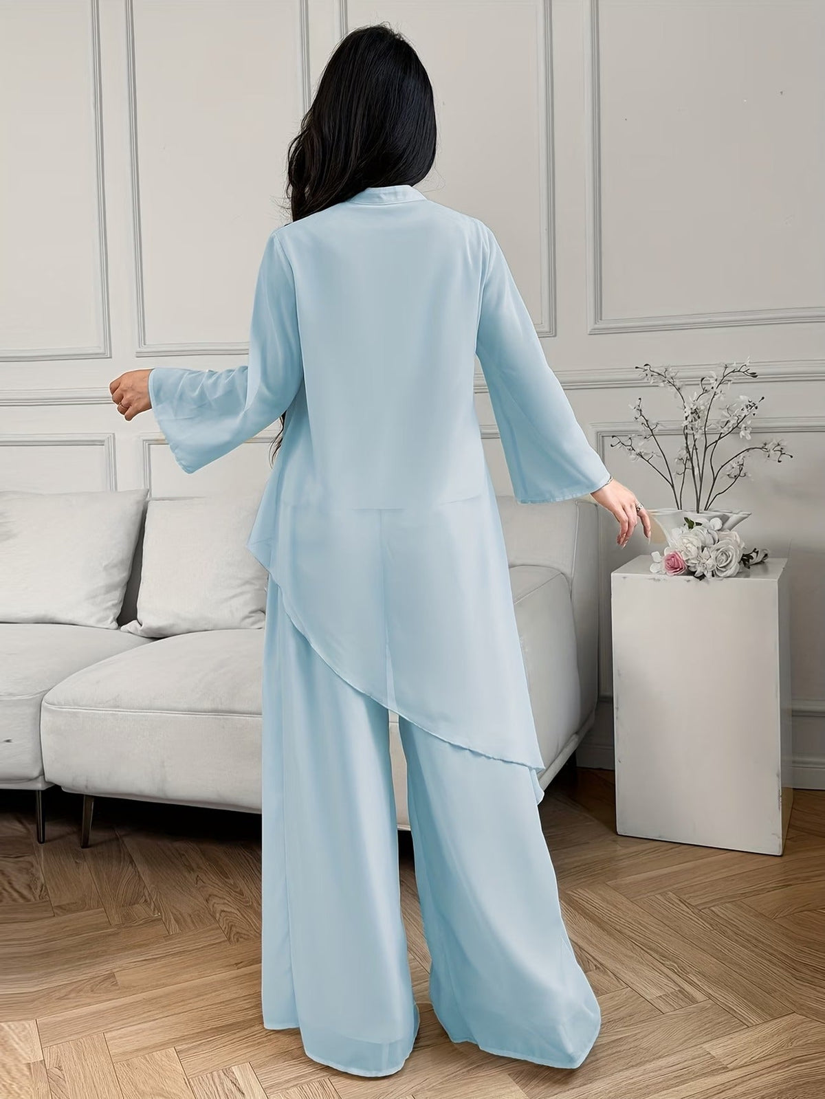 PearlMist Chiffon Outfit