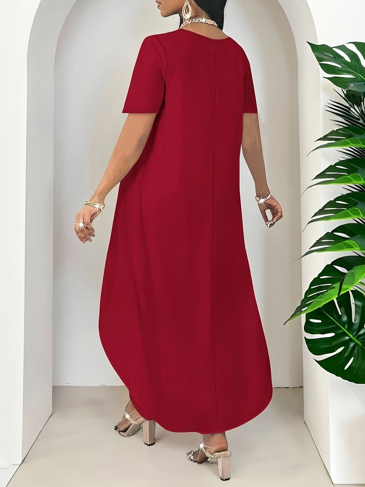 Multi-Color Irregular Hem Dress-Top for Women