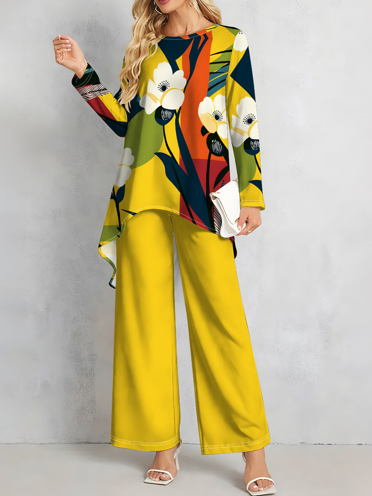 Floral Elegance Long Sleeve Co-Ord Set