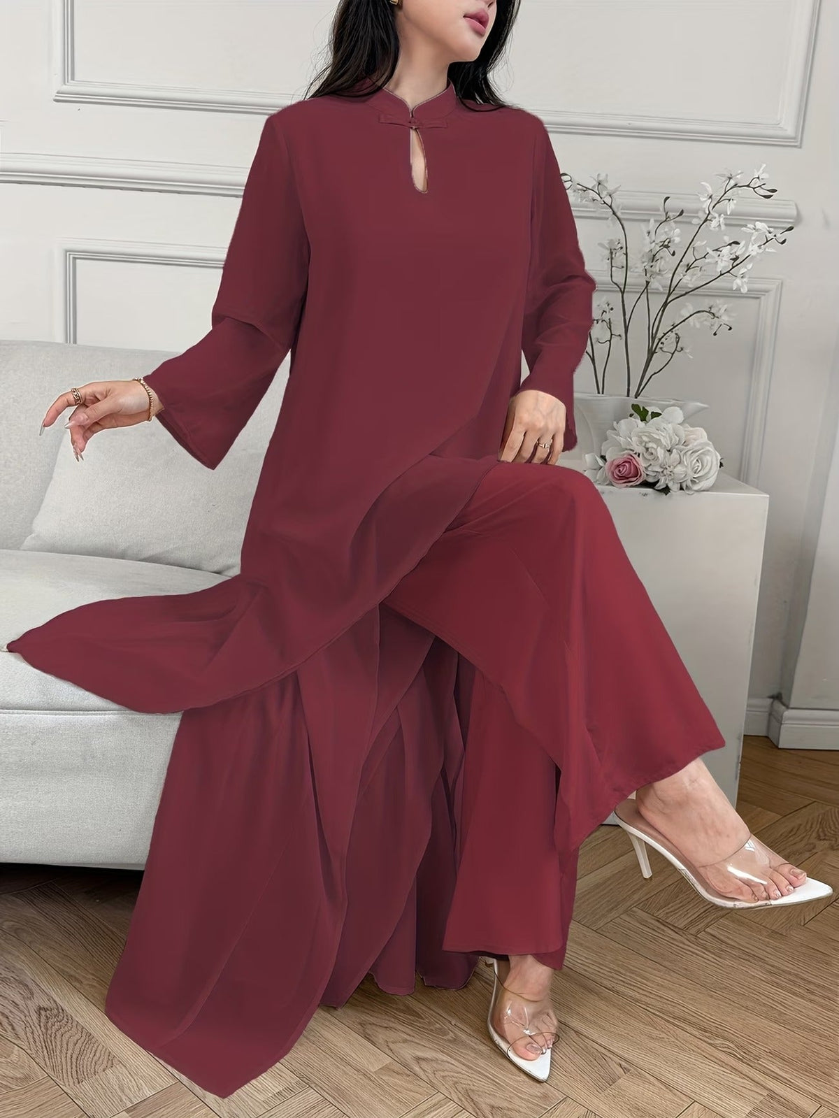 PearlMist Chiffon Outfit