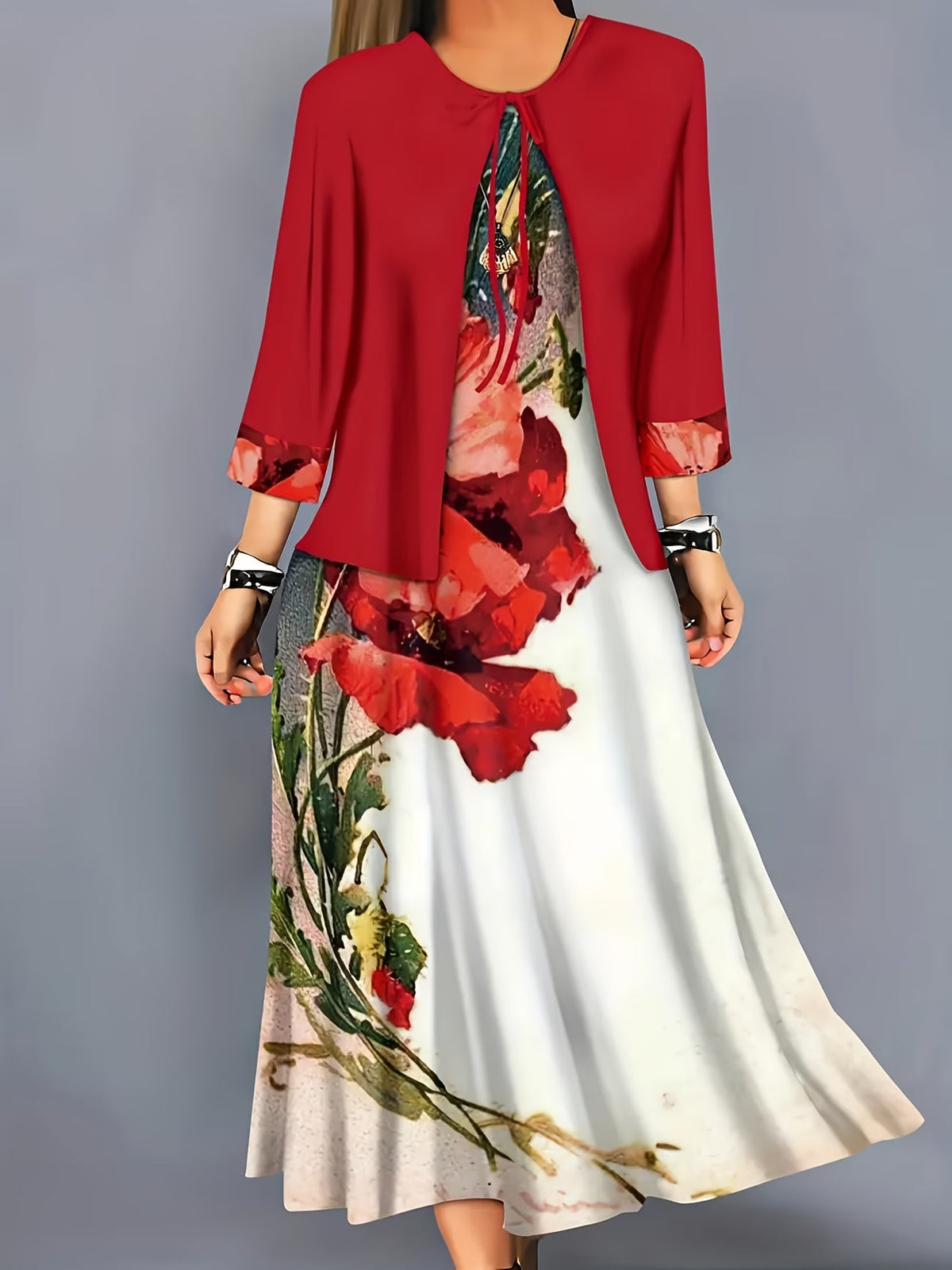 Floral Elegance Maxi Co-Ord Set