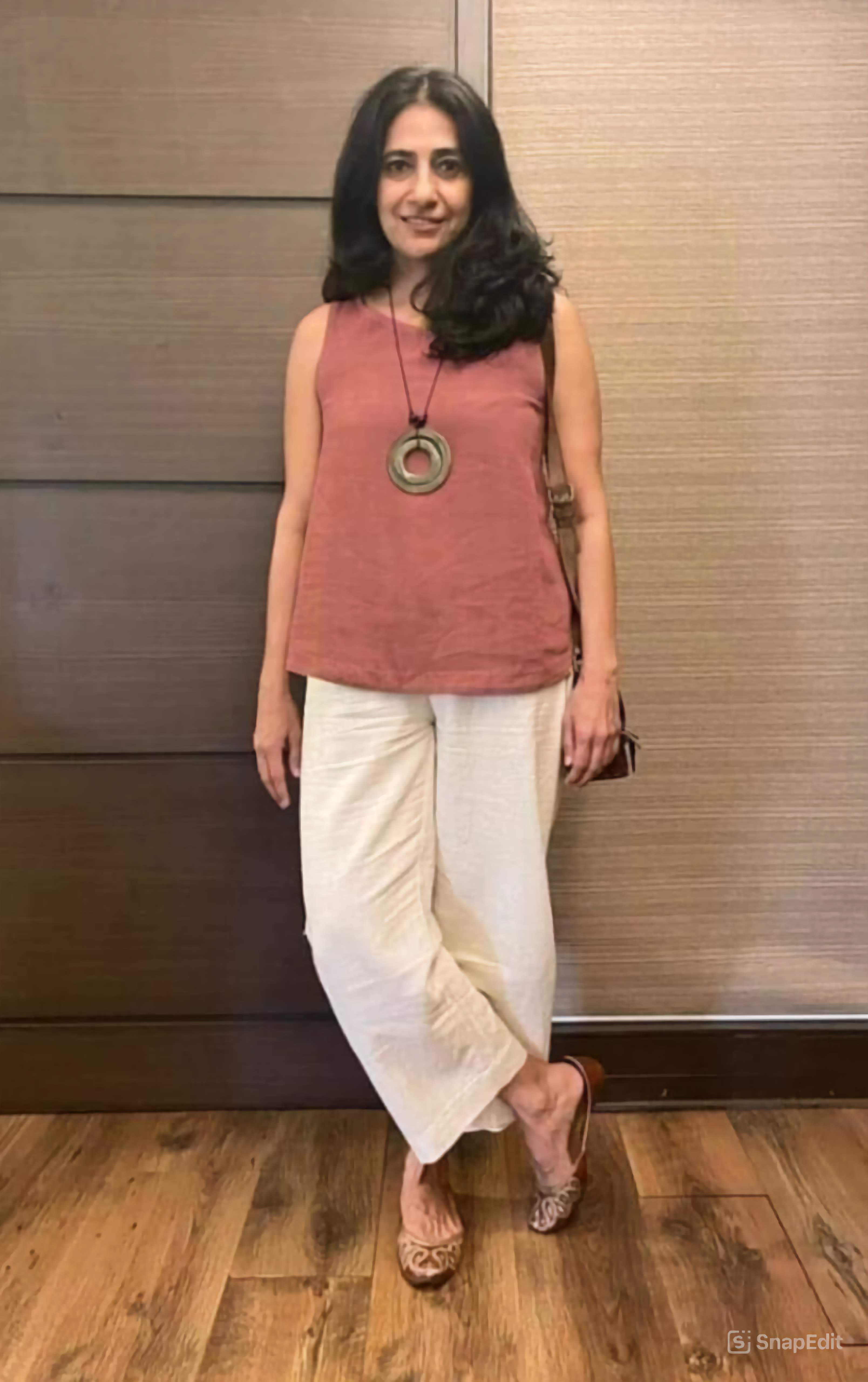 Cotton Flex Top with Cotton Slub Palazzo Pant (2 Pockets)