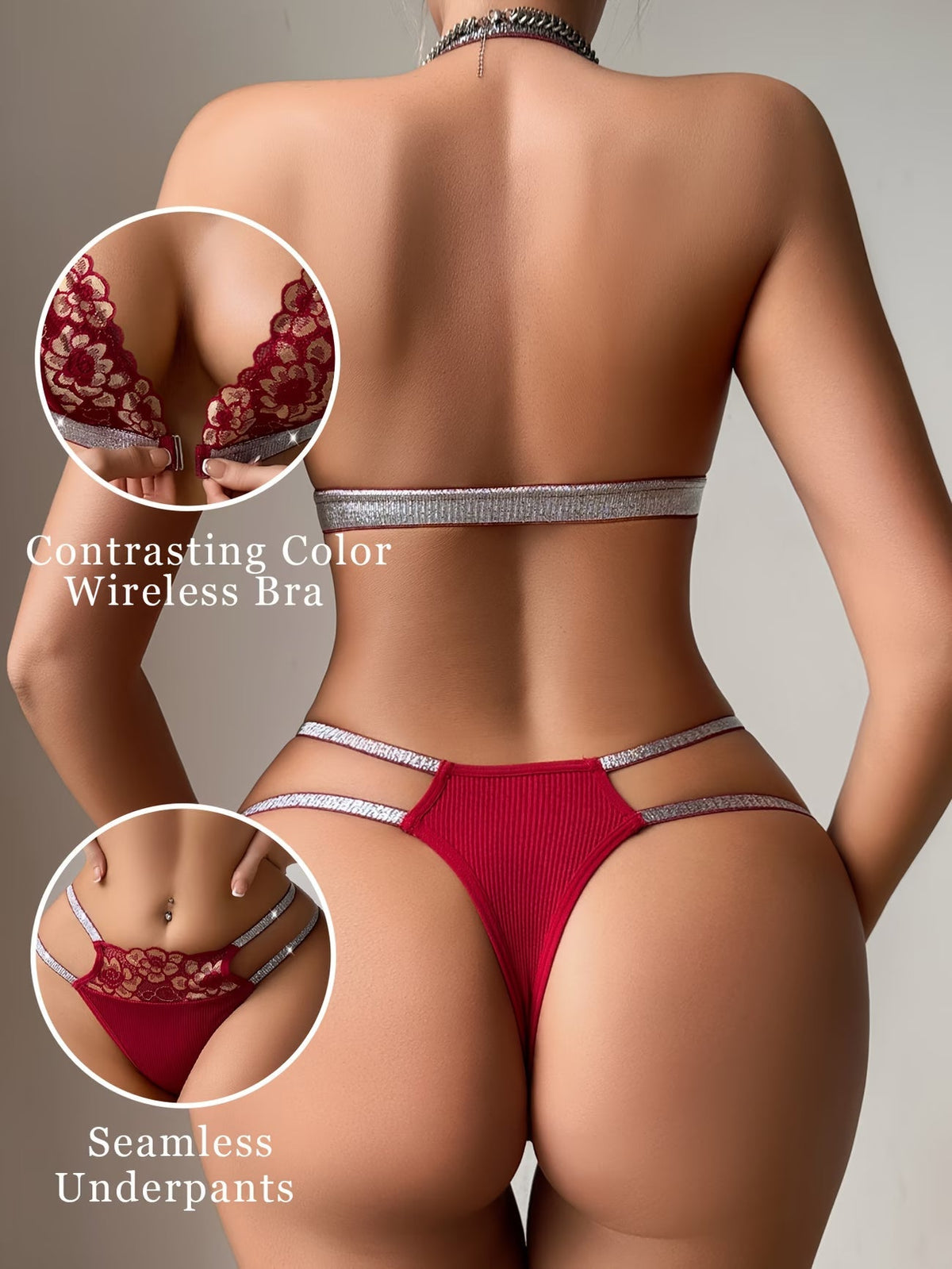 Pack of 6 Women’s Lace Lingerie Set