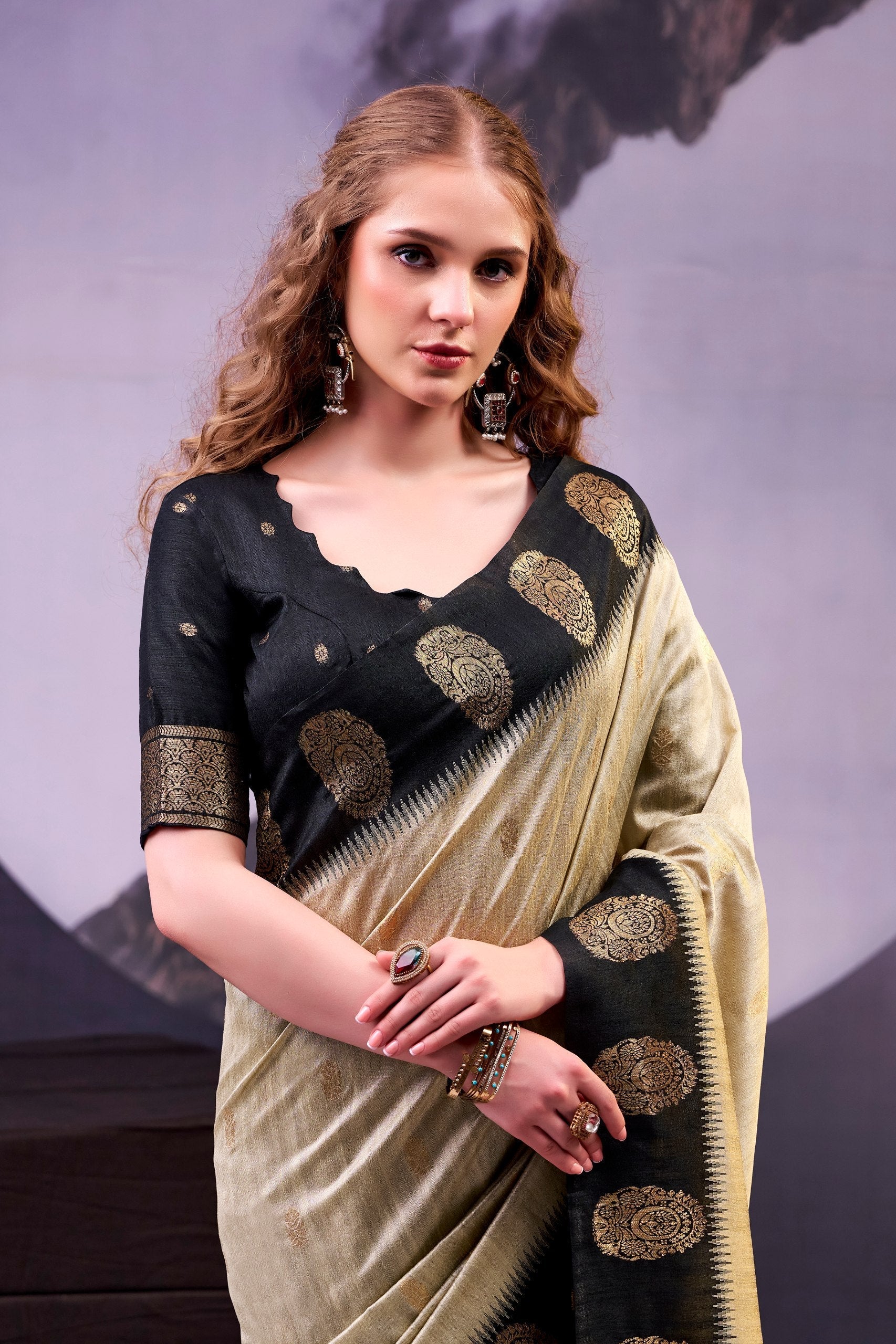 Elegant Cotton Zari Weaving Saree