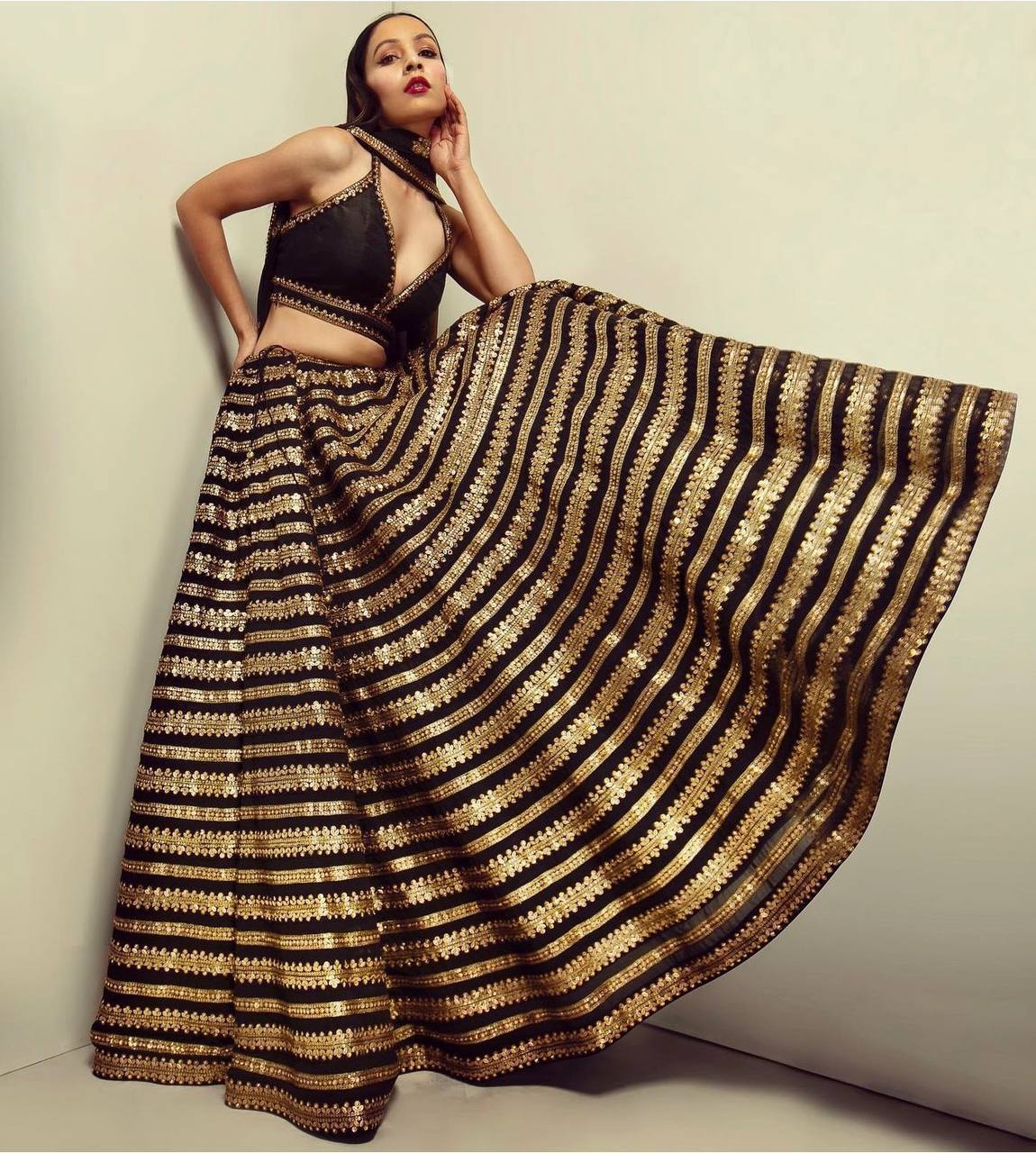 Enchanting Black Lehenga Choli Set with Dupatta for Brides & Bridesmaids