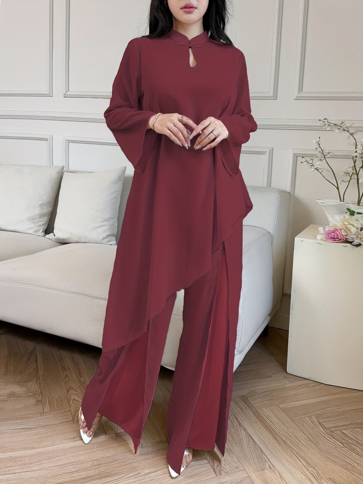 PearlMist Chiffon Outfit