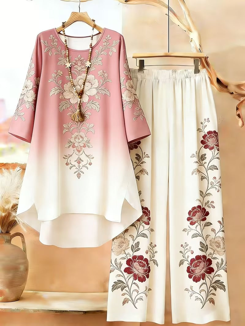 Retro Geometric Plus Size Co-Ord Set