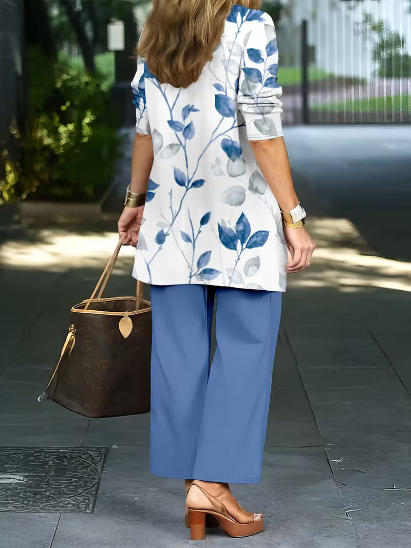 Women’s 3pcs Printed Cardigan, Vest & Pants Set