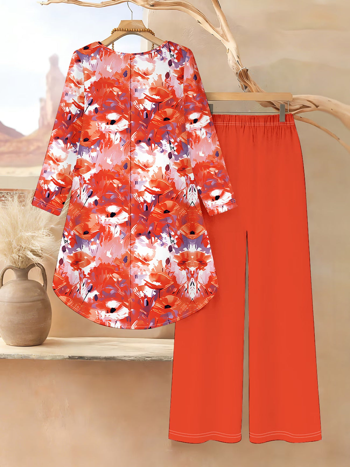 Floral Elegance Long Sleeve Co-Ord Set