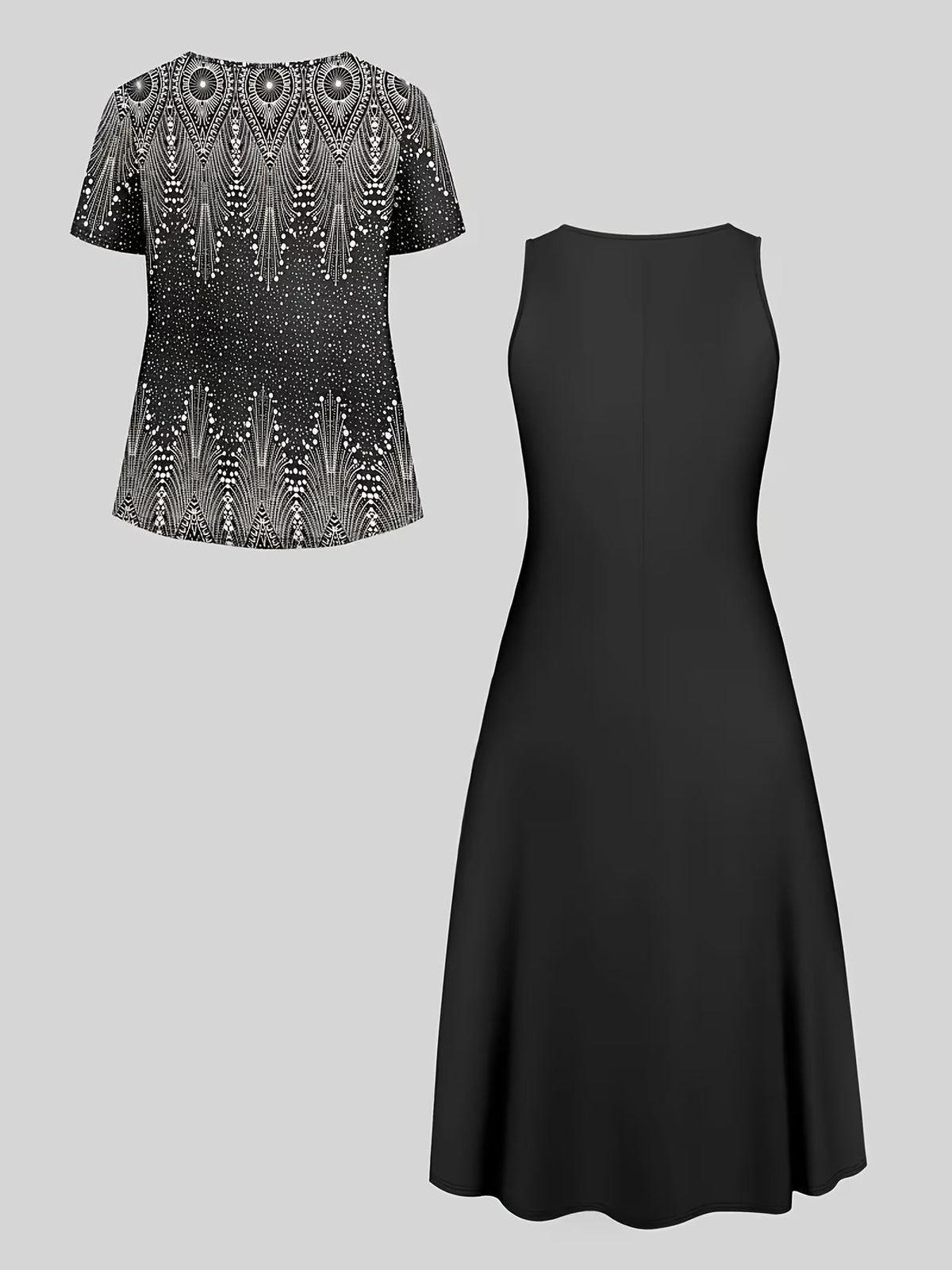 Ethnic Fusion Jacket & Skirt Set – Spring Autumn Comfort Wear