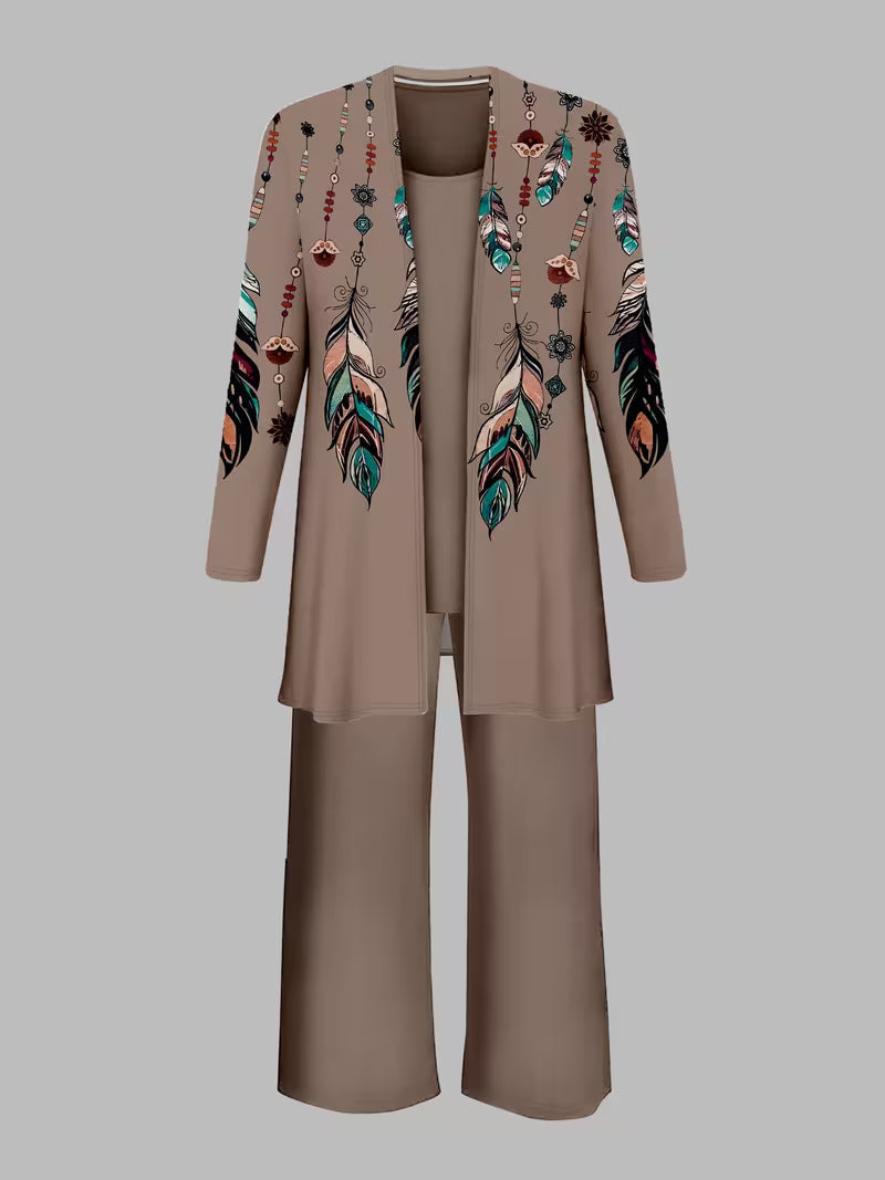Women’s 3pcs Cardigan, Vest & Pants Fashion Set