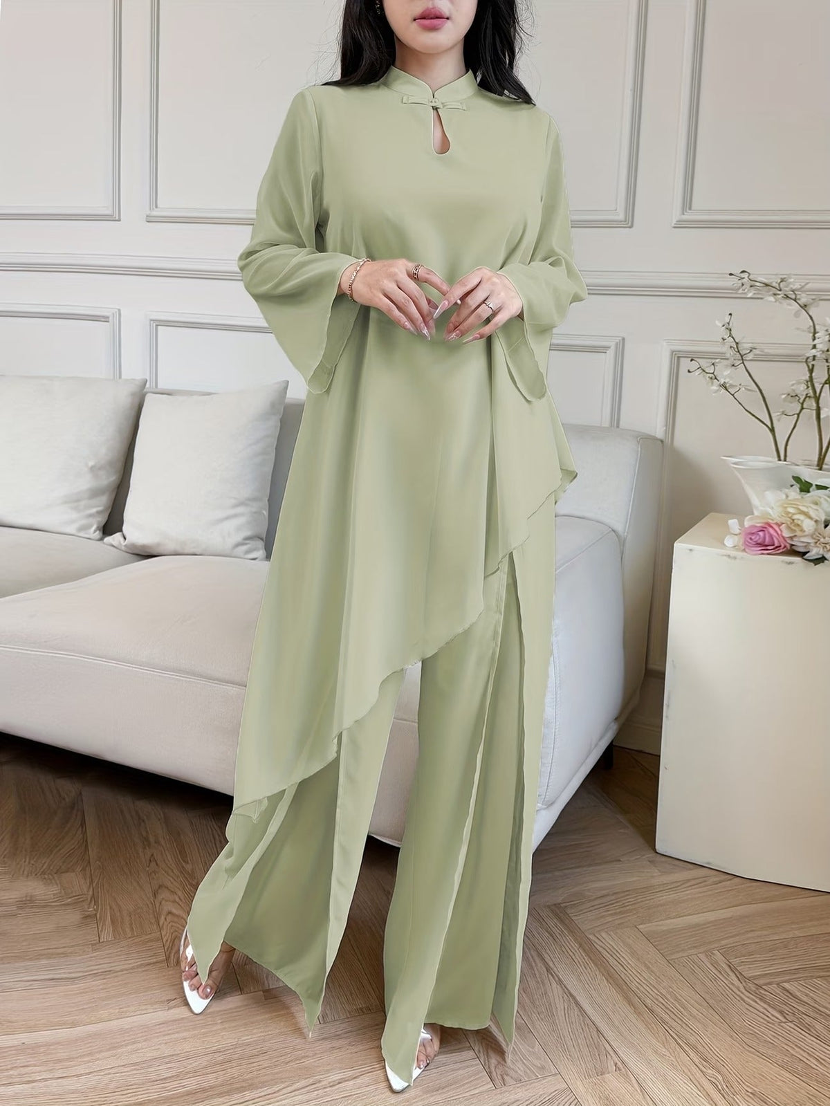 PearlMist Chiffon Outfit