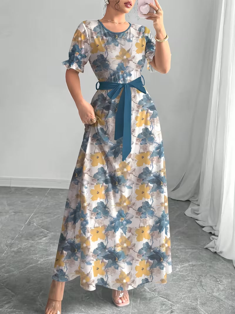 Floral Grace Waist Dress