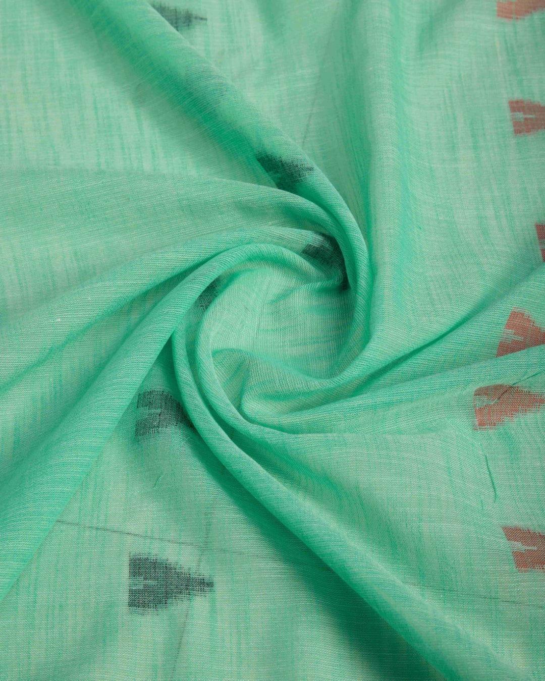 Firozi Elegant & Gold-Toned Ikat Woven Saree with Zari Border