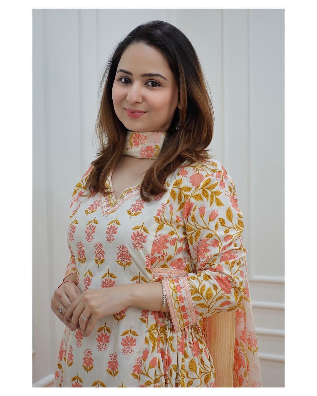 Floral Afghani Cotton Suit Set with Tassels & Dupatta