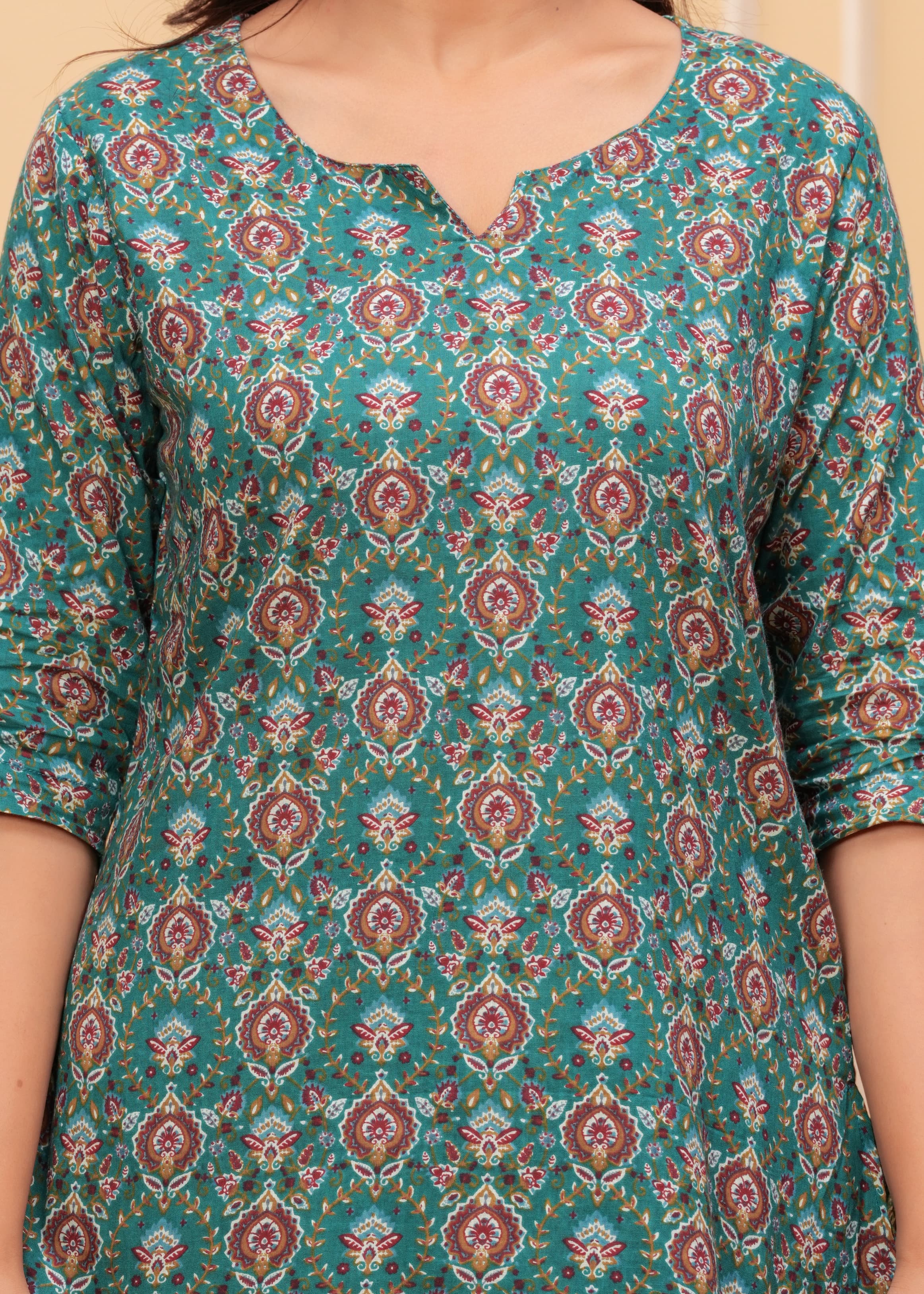 Floral Cotton Cord Set with Side Pocket