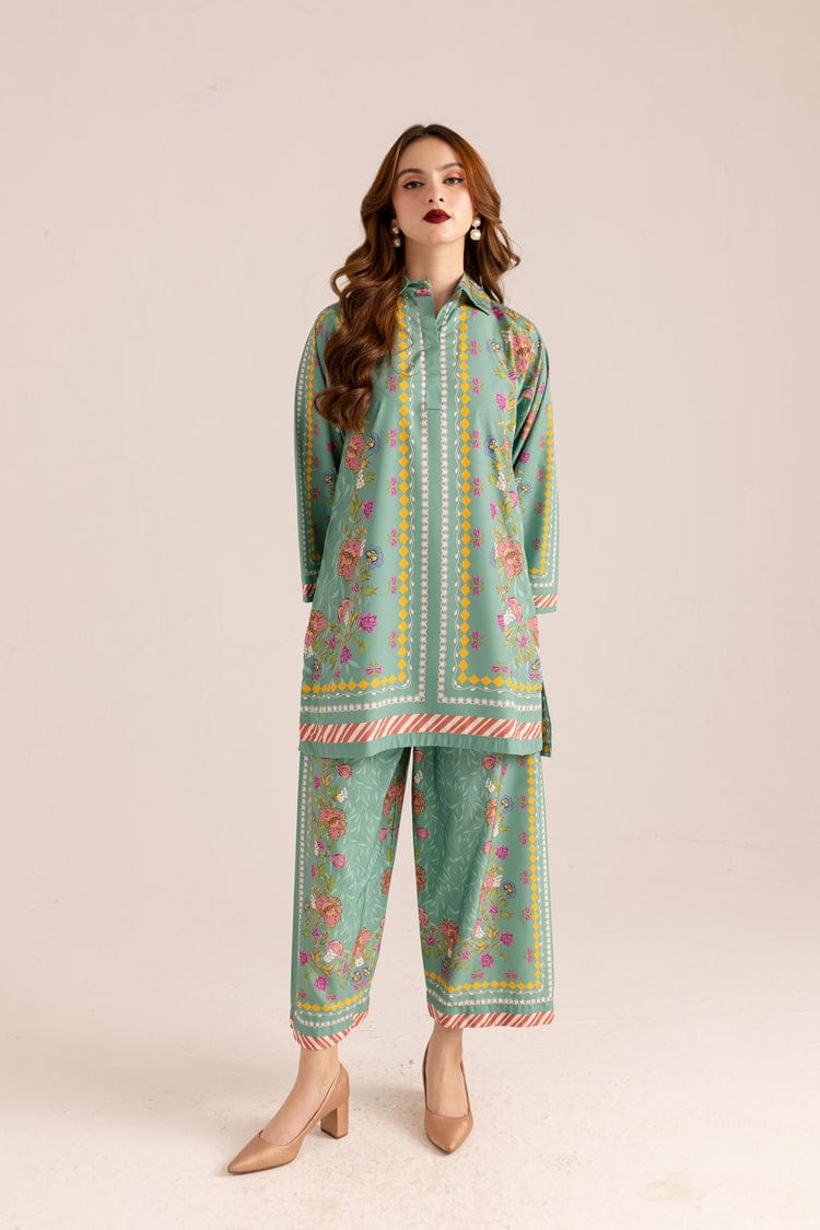 Floral Digital Print Butter Cotton Co-ord Set | Women's Kurta Set