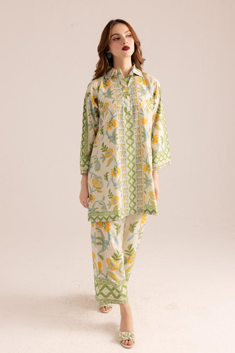 Floral Digital Print Butter Cotton Co-ord Set | Women's Kurta Set