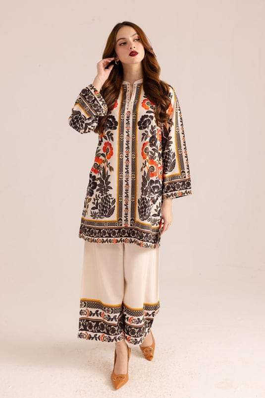 Floral Digital Print Butter Cotton Co-ord Set | Women's Kurta Set