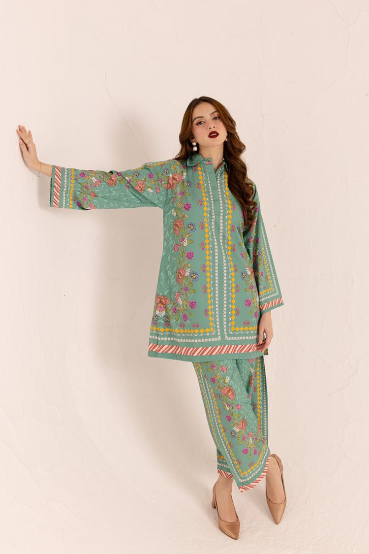 Floral Digital Print Butter Cotton Co-ord Set | Women's Kurta Set