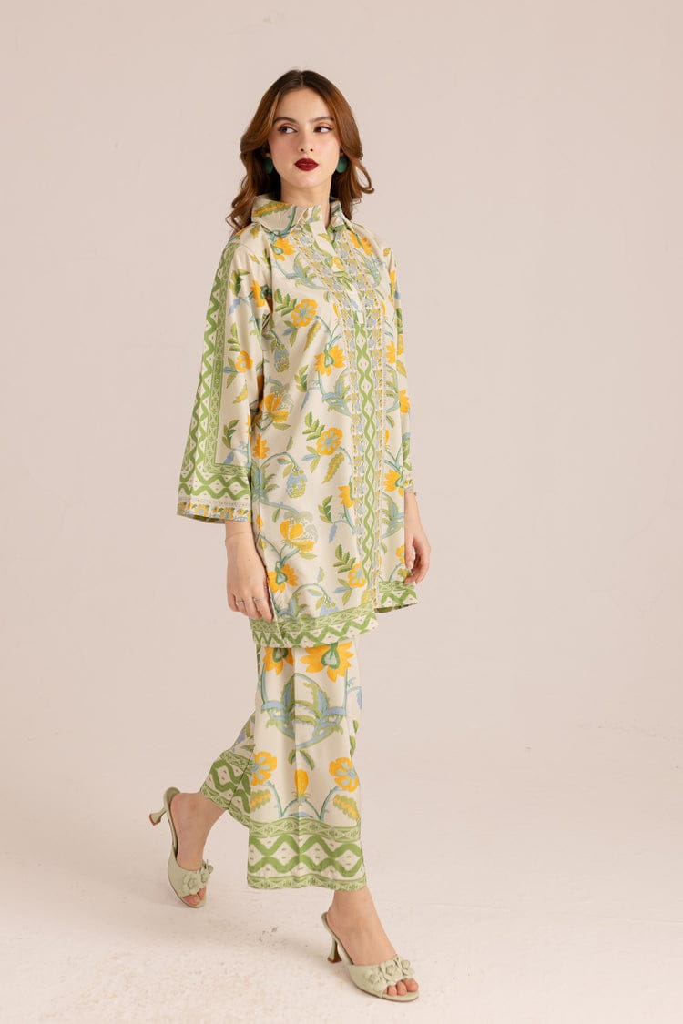 Floral Digital Print Butter Cotton Co-ord Set | Women's Kurta Set