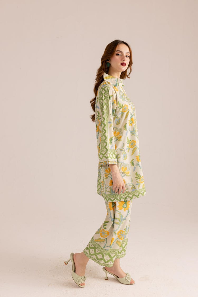 Floral Digital Print Butter Cotton Co-ord Set | Women's Kurta Set