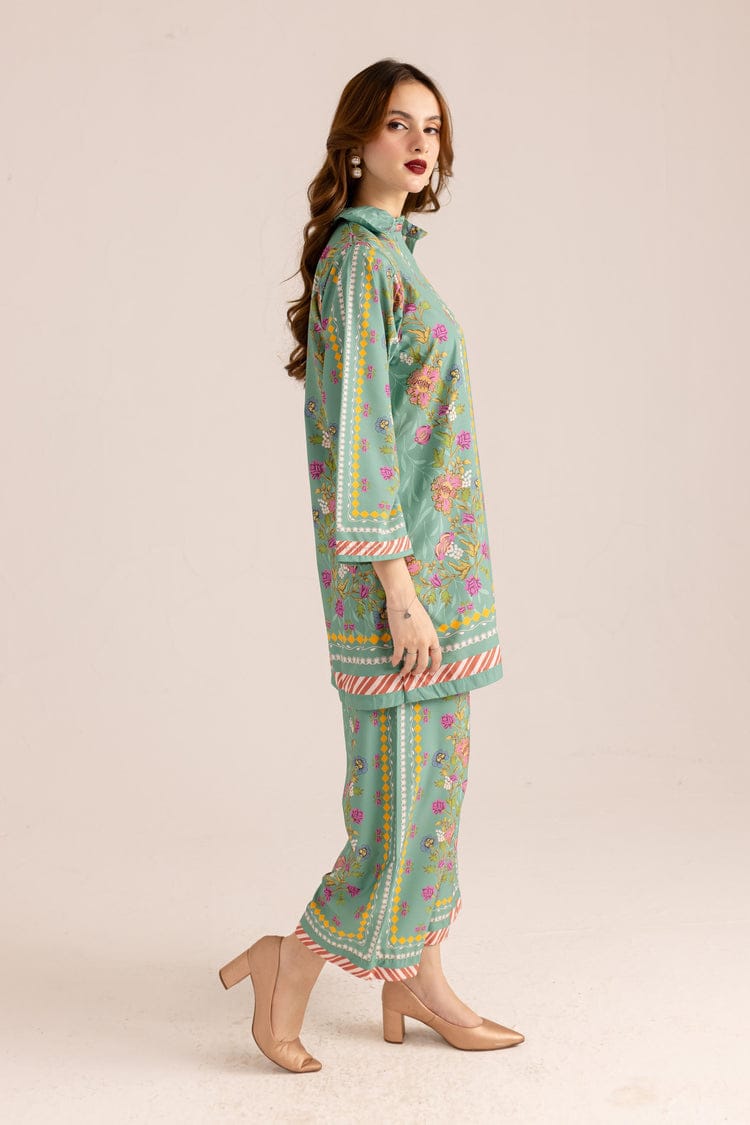 Floral Digital Print Butter Cotton Co-ord Set | Women's Kurta Set