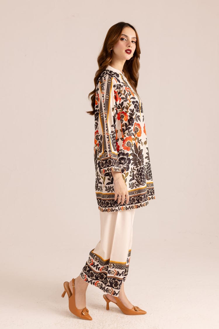 Floral Digital Print Butter Cotton Co-ord Set | Women's Kurta Set