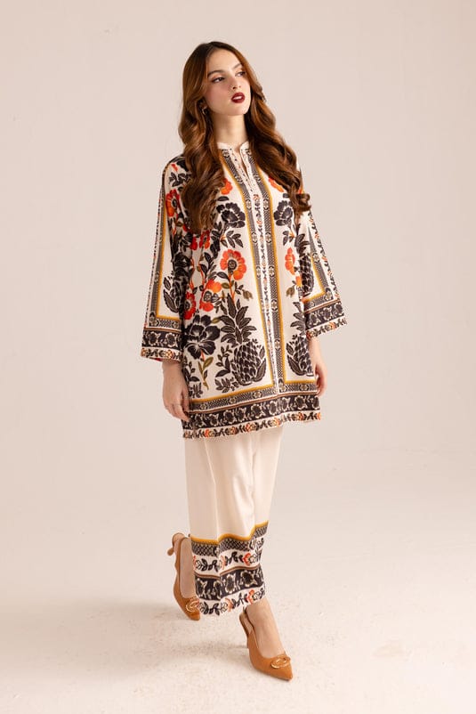 Floral Digital Print Butter Cotton Co-ord Set | Women's Kurta Set