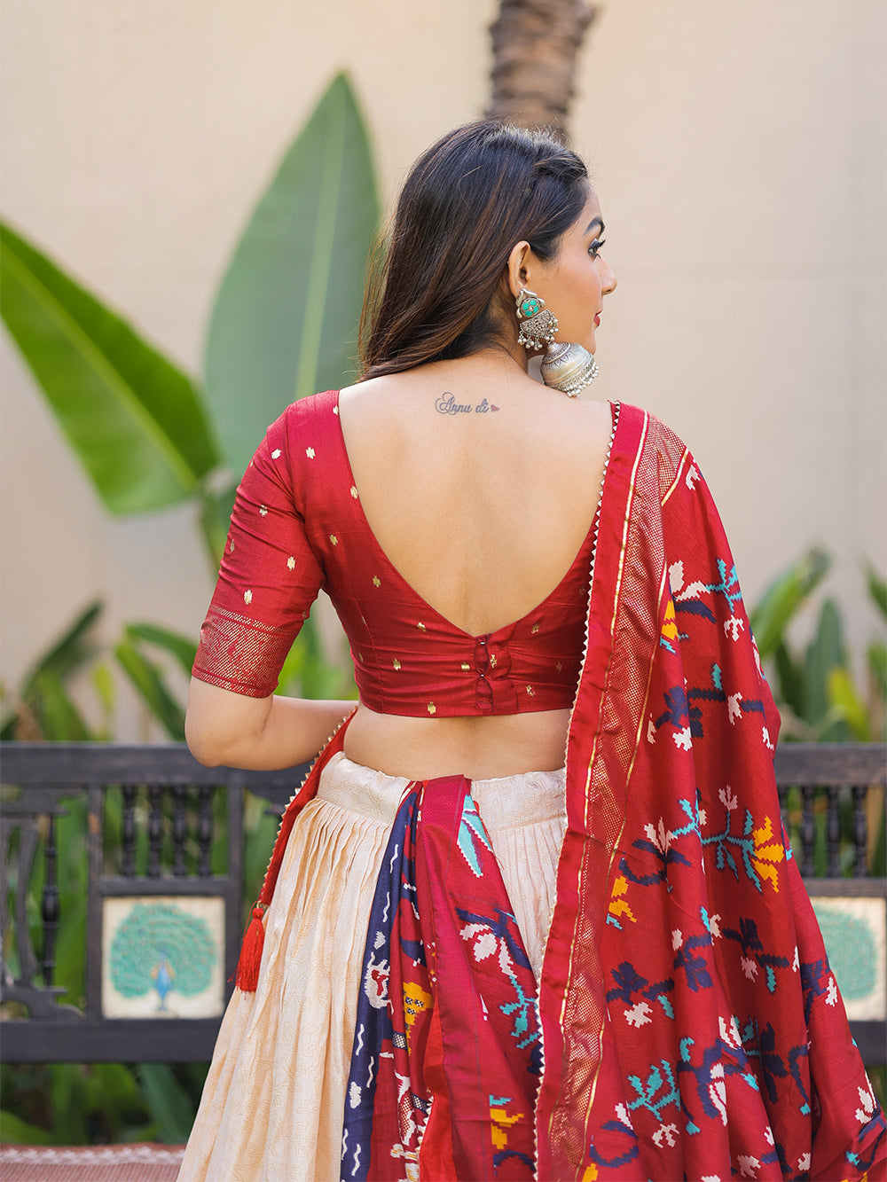 Maroon Color Printed With Foil Work Dola Silk Lehenga Choli