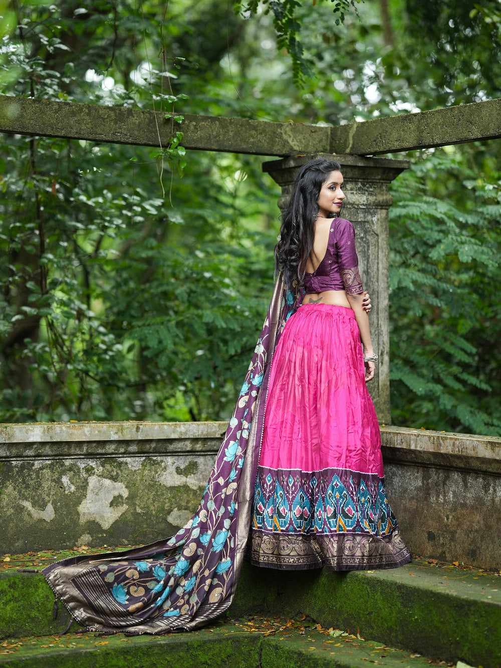 Pink Color Printed With Foil Work Dola Silk Lehenga Choli