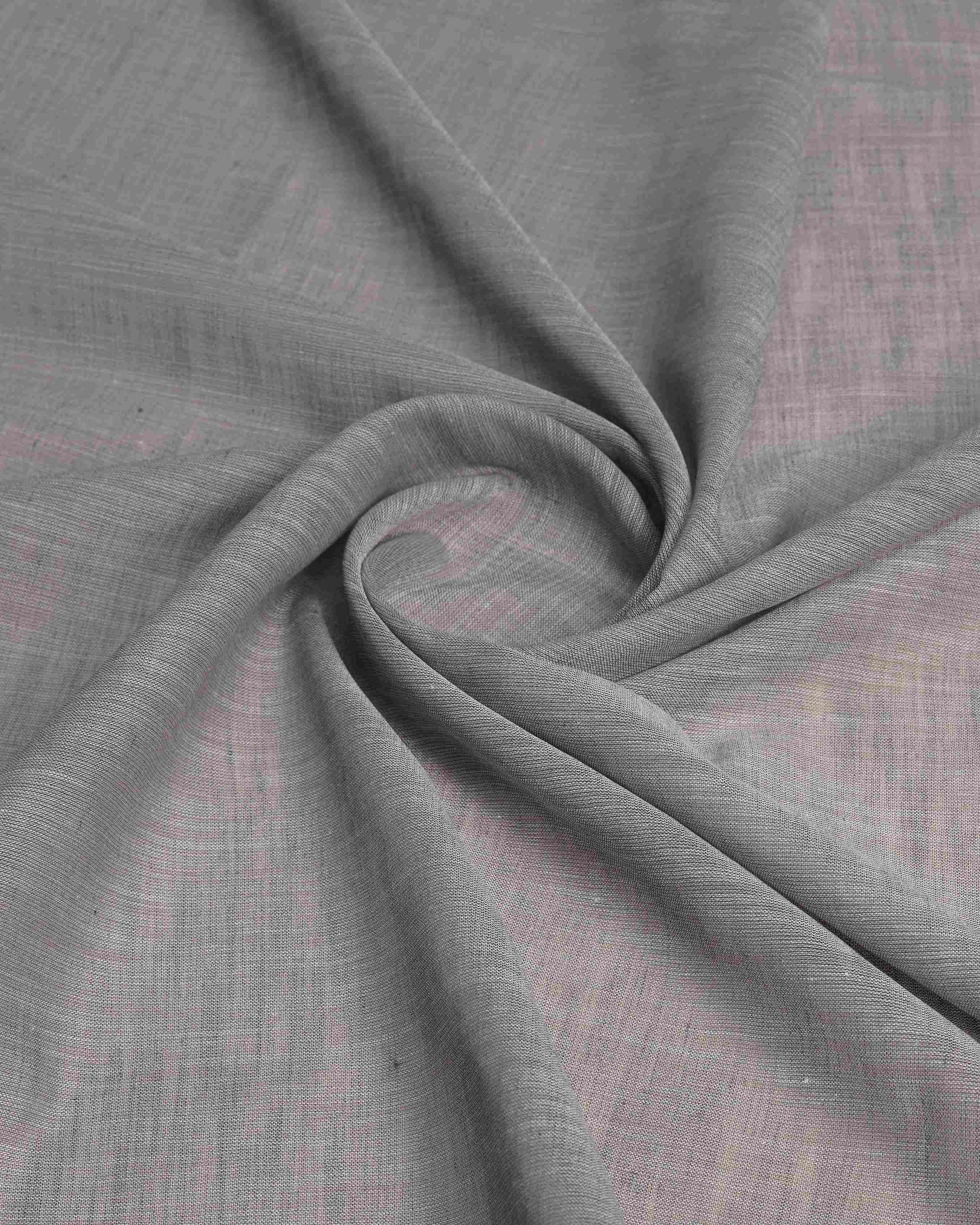 Gray Elegant Solid Saree with Zari Border – Timeless Grace