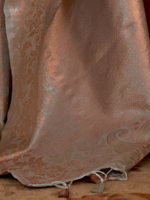 Gray Stylish Party Wear Saree with Unstitched Blouse Piece