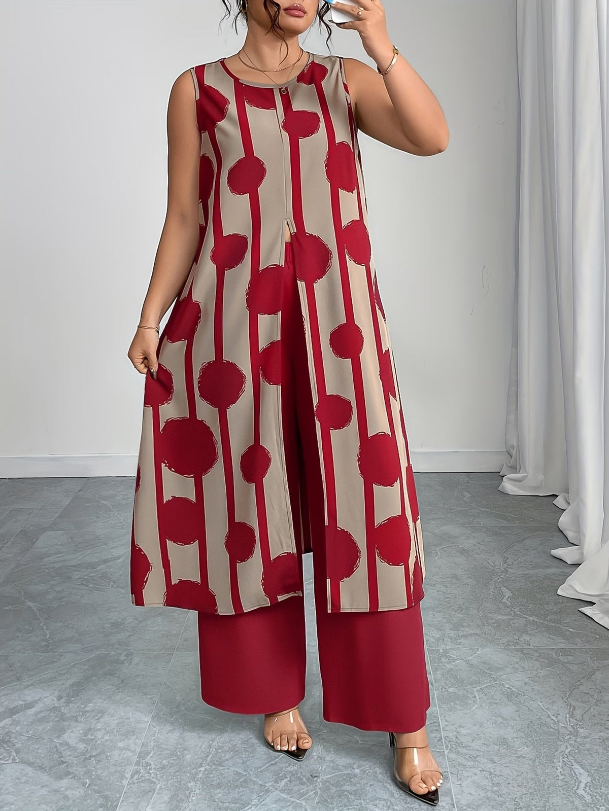 Plus Size Elegant Casual Outfit – Stylish & Comfortable Everyday Wear for Women