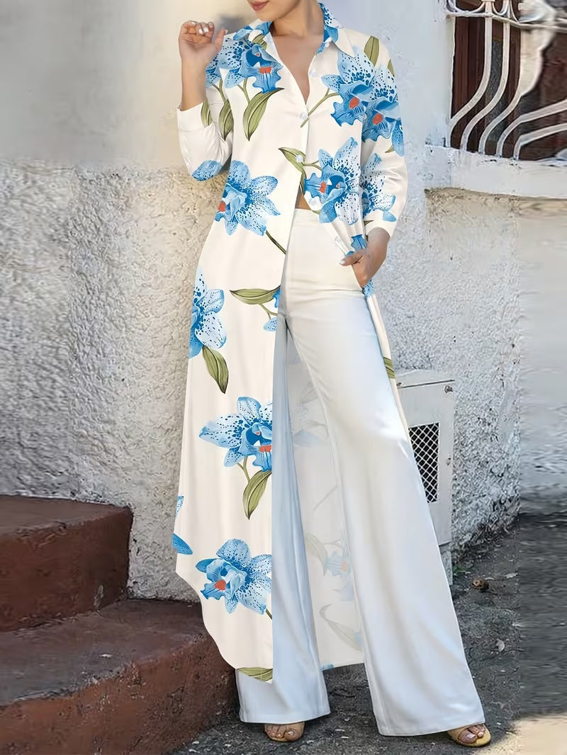 Elegant Shirt Dress for Women – Longline Button-Down Dress for Effortless Chic Style
