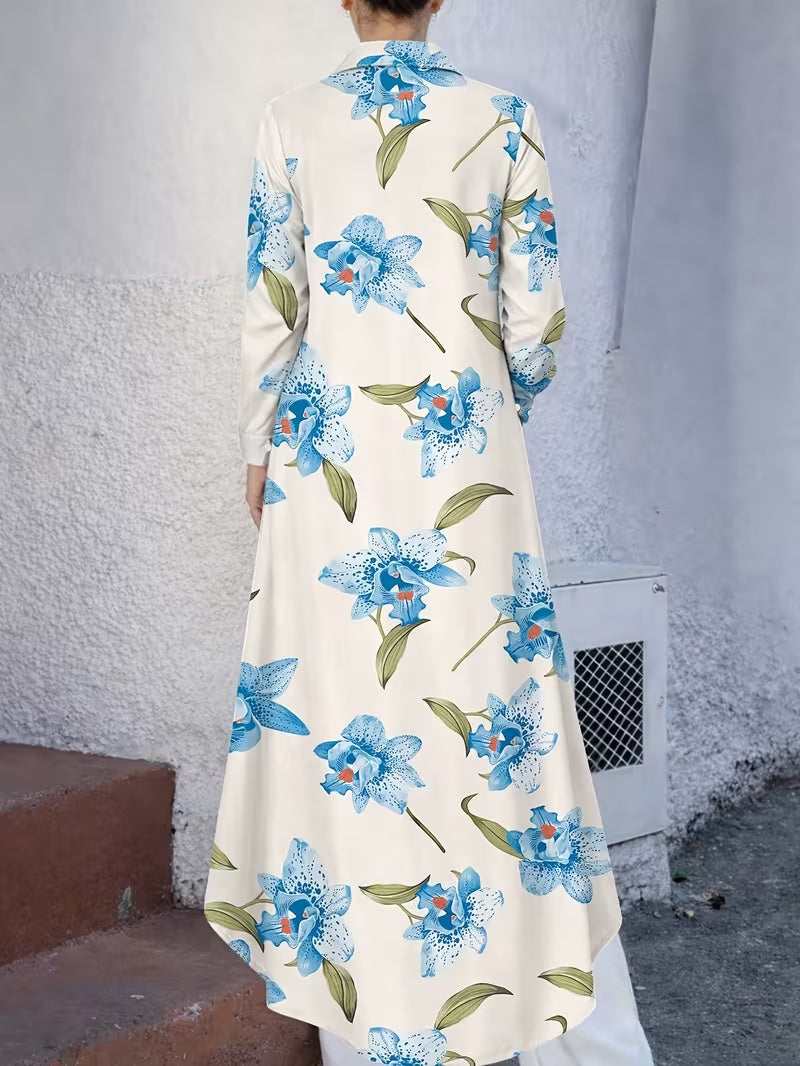 Elegant Shirt Dress for Women – Longline Button-Down Dress for Effortless Chic Style