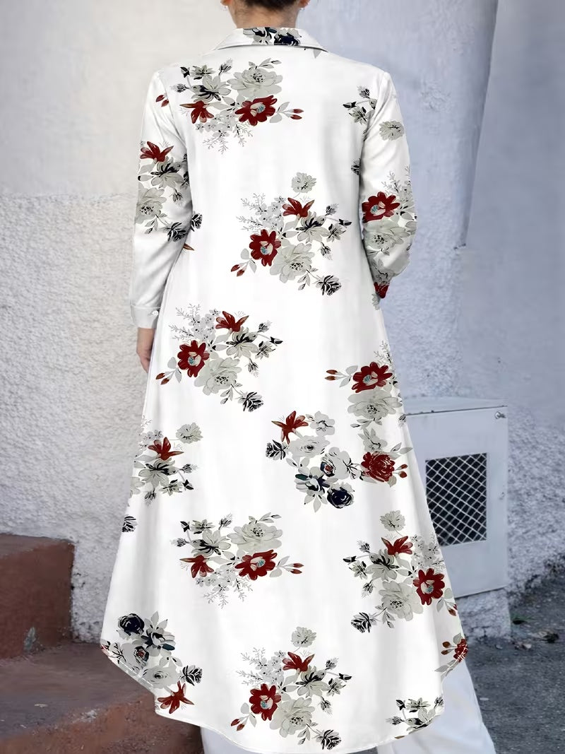 Elegant Shirt Dress for Women – Longline Button-Down Dress for Effortless Chic Style