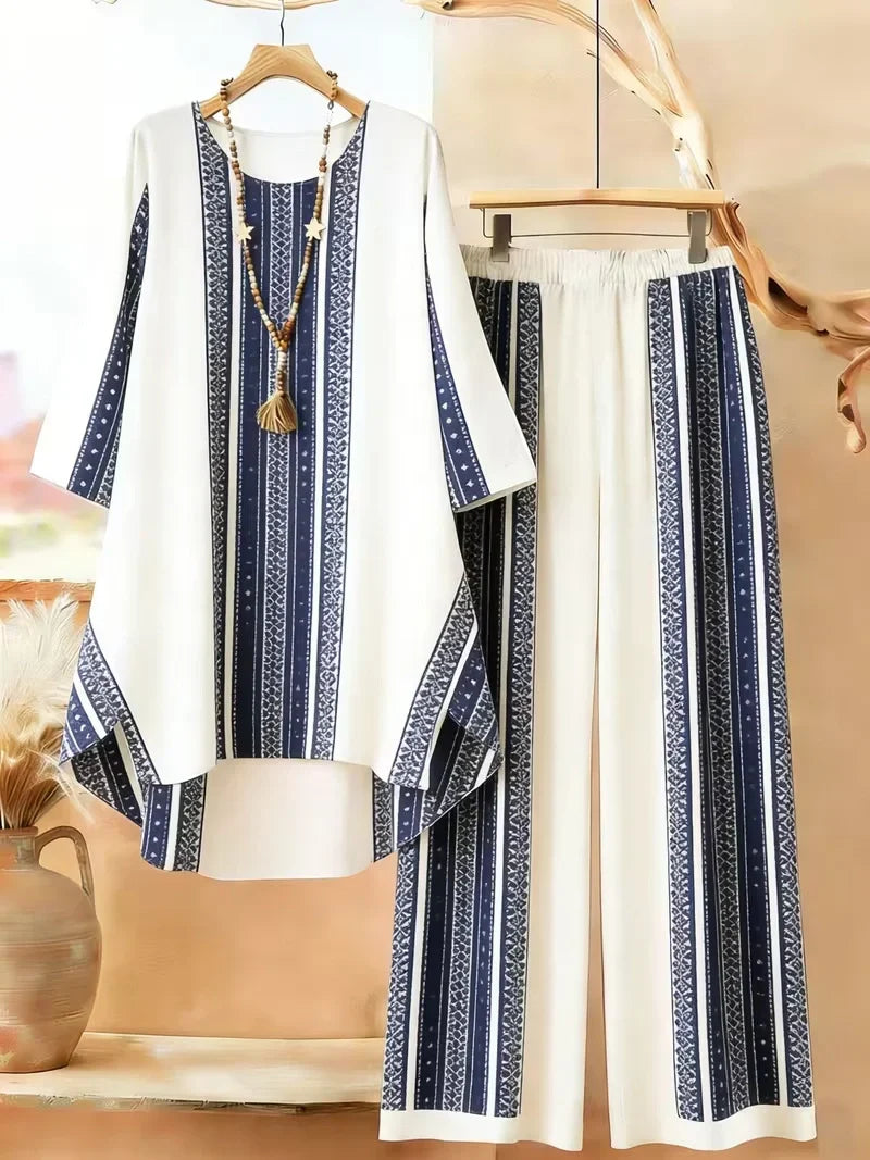 Women’s Printed Co-Ord Set – Comfortable Casual Wear (Top & Pants)