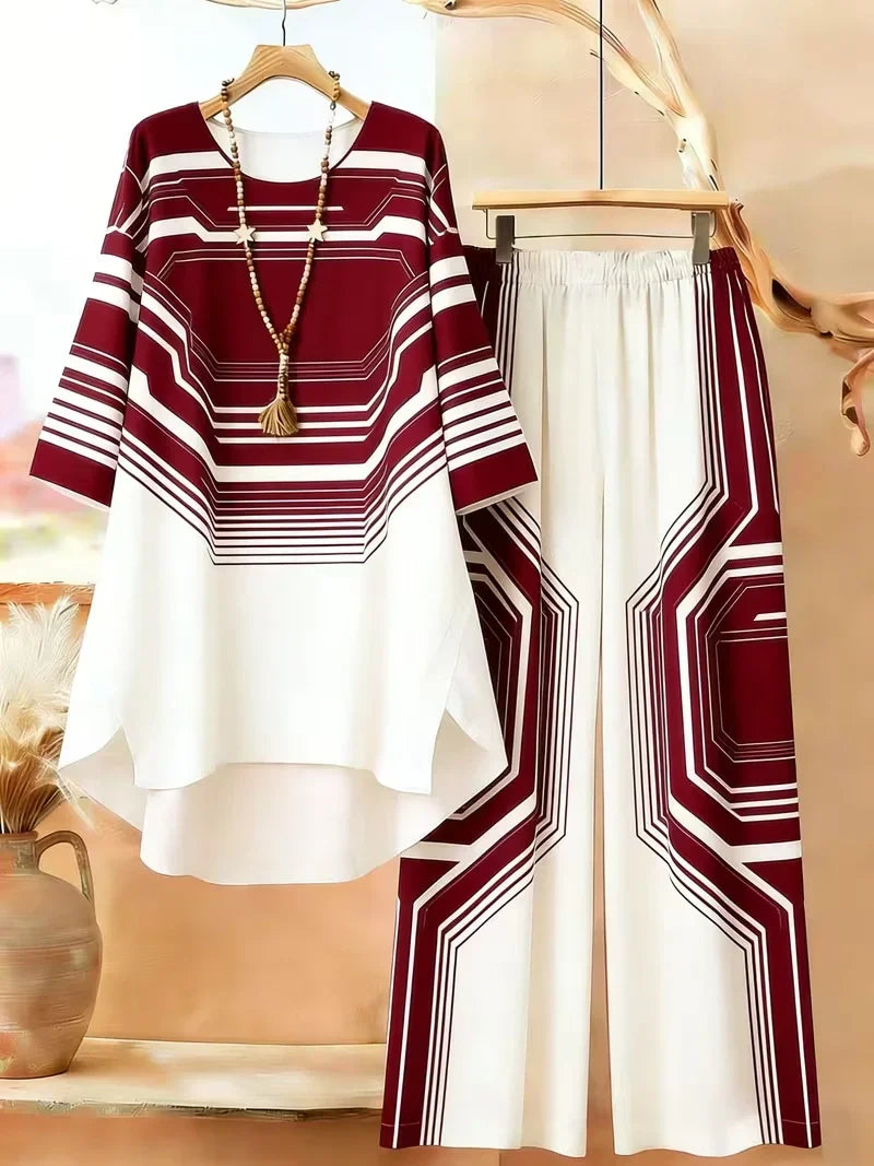 Women’s Printed Co-Ord Set – Comfortable Casual Wear (Top & Pants)