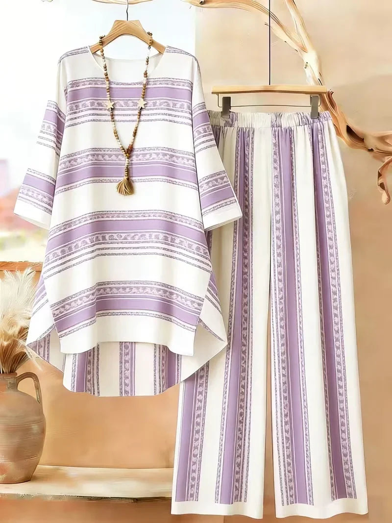 Women’s Printed Co-Ord Set – Comfortable Casual Wear (Top & Pants)