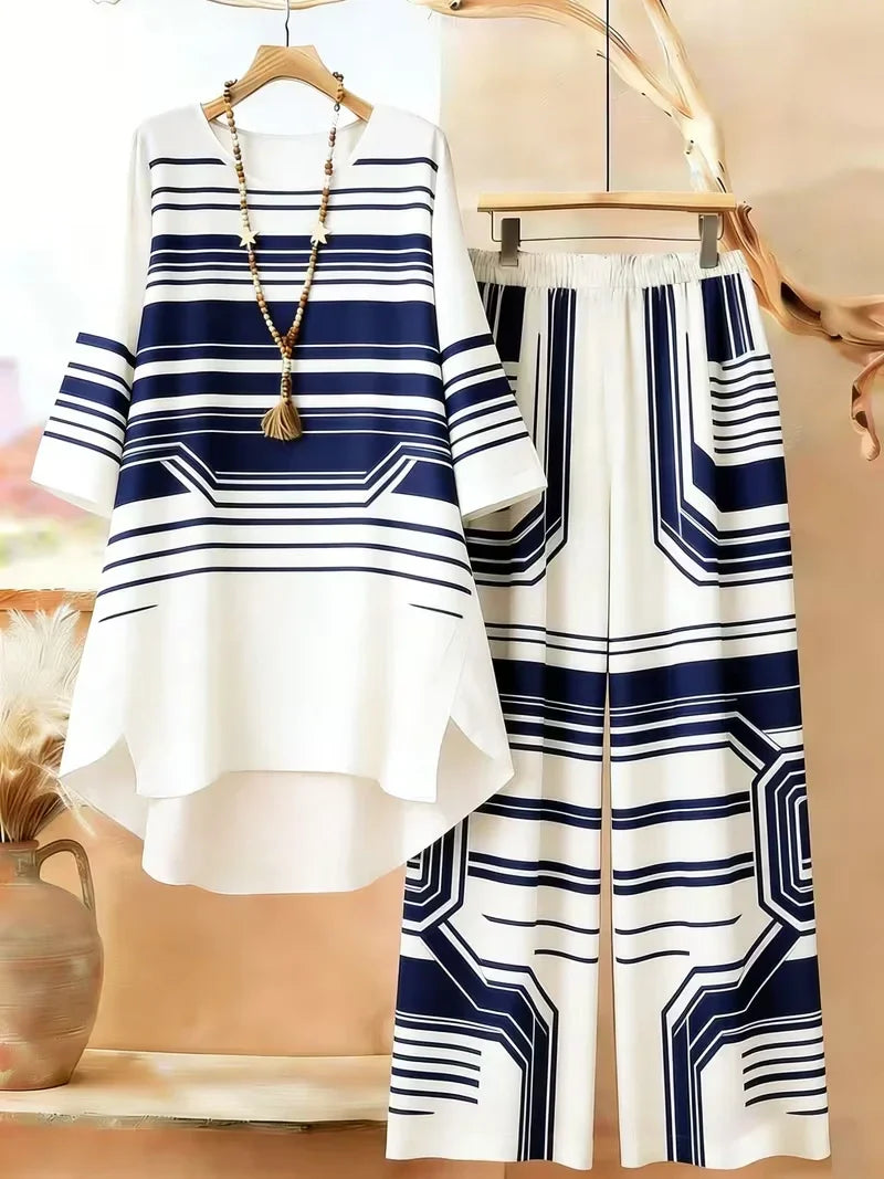 Women’s Printed Co-Ord Set – Comfortable Casual Wear (Top & Pants)